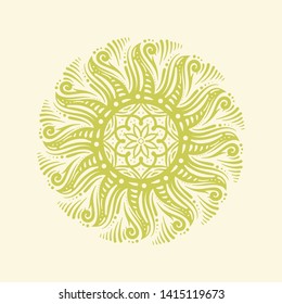 vector floral mandala art illustration