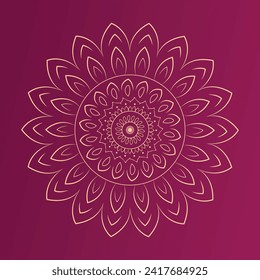 Vector floral mandala design background