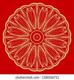 Vector Floral mandala. Vintage decorative elements. Vector illustration