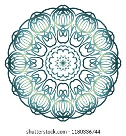 Vector Floral mandala. Vintage decorative elements. Vector illustration.