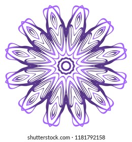 Vector Floral mandala. Vintage decorative elements. Vector illustration.