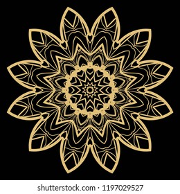 Vector Floral mandala. Vintage decorative elements. Vector illustration