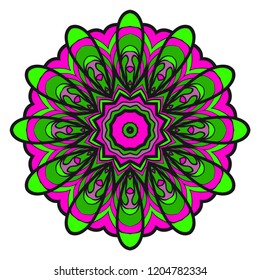 Vector Floral mandala. Vintage decorative elements. Vector illustration