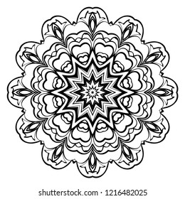 Vector Floral mandala. Vintage decorative elements. Vector illustration.