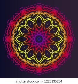 Vector Floral mandala. Vintage decorative elements. Vector illustration.