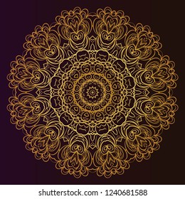 Vector Floral mandala. Vintage decorative elements. Vector illustration.