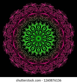 Vector Floral mandala. Vintage decorative elements. Vector illustration.