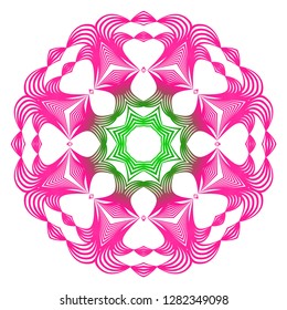 Vector Floral Mandala. Vintage Decorative Elements. Vector Illustration.