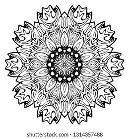 Vector Floral Mandala. Vintage Decorative Elements. Vector Illustration.