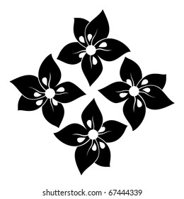 vector floral material on white background.