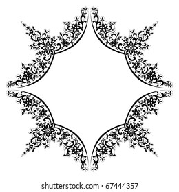 vector floral material on white background.