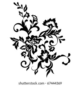 material floral vectorial sobre fondo blanco.