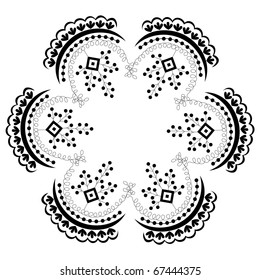 vector floral material on white background.