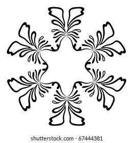 vector floral material on white background.