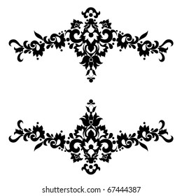vector floral material on white background.