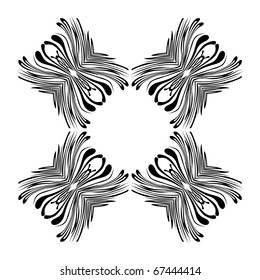 vector floral material on white background.