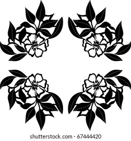 vector floral material on white background.