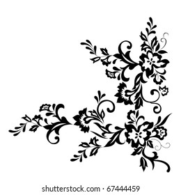 vector floral material on white background.