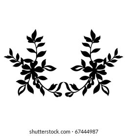 vector floral material on white background.