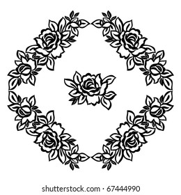 vector floral material on white background.