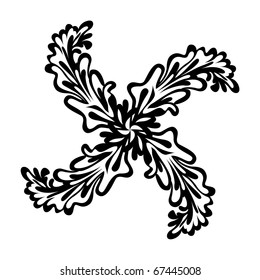 vector floral material on white background.