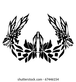 vector floral material on white background.