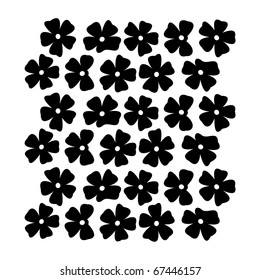 vector floral material on white background.
