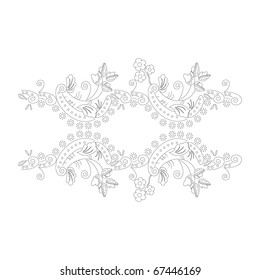material floral vectorial sobre fondo blanco.