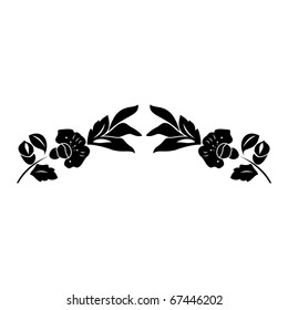 vector floral material on white background.