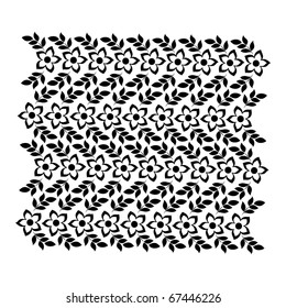 vector floral material on white background.