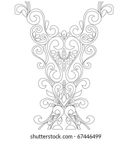 vector floral material on white background.