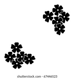 vector floral material on white background.