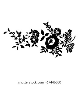 vector floral material on white background.