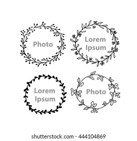 Vector of floral and nature frame for background