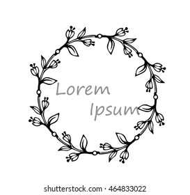 Vector of floral and nature frame for background