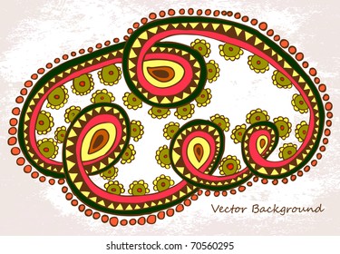Vector floral ornament background