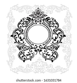 Vector. Floral ornament decoration .Damask.