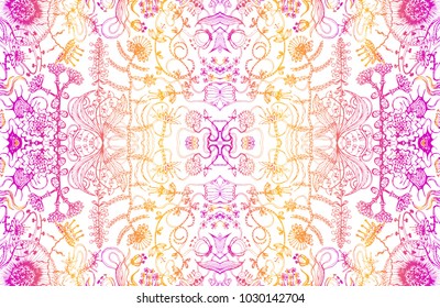 Vector floral ornament. Decorative floral background. Field flowers. Packaging design, wrapping paper. Seamless pattern. Natural plant motif. Printing on textile, fabric. Cover.
