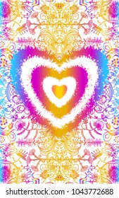 Vector floral ornament. Decorative floral background. 