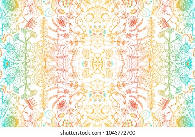 Vector floral ornament. Decorative floral background. 