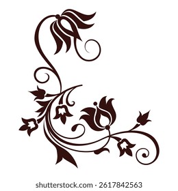 Vector floral ornament decorative illustration for design
