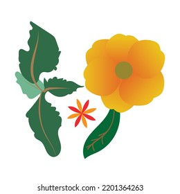 elementos de diseño de adorno floral vectorial