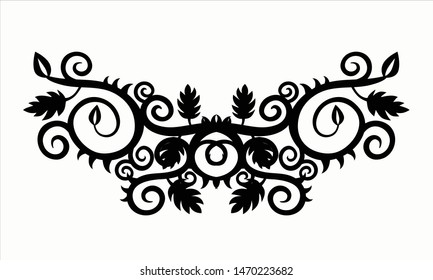vector floral ornament design flat, EPS 10