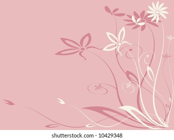 Vector floral ornament. Easy to edit or recolor