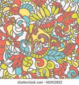 vector floral ornament green leaf seamless vector background