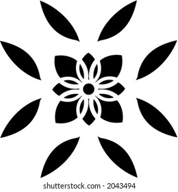 Vector floral ornament. This is a vector image - you can simply edit colors and shapes
