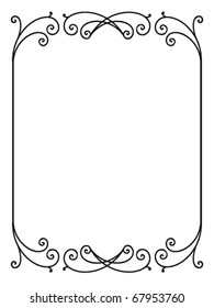 Vector floral ornamental decorative frame