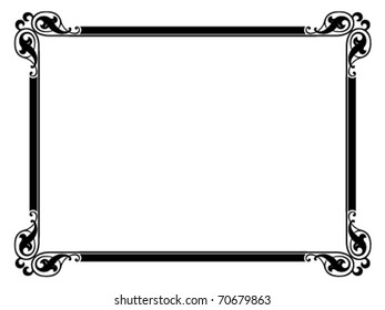 Vector floral ornamental decorative frame
