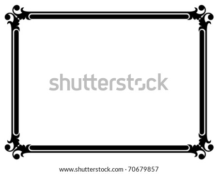 Vector floral ornamental decorative frame