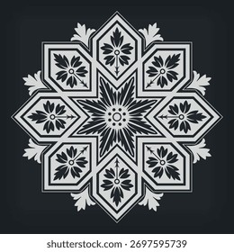 Vector floral ornamental design elements.